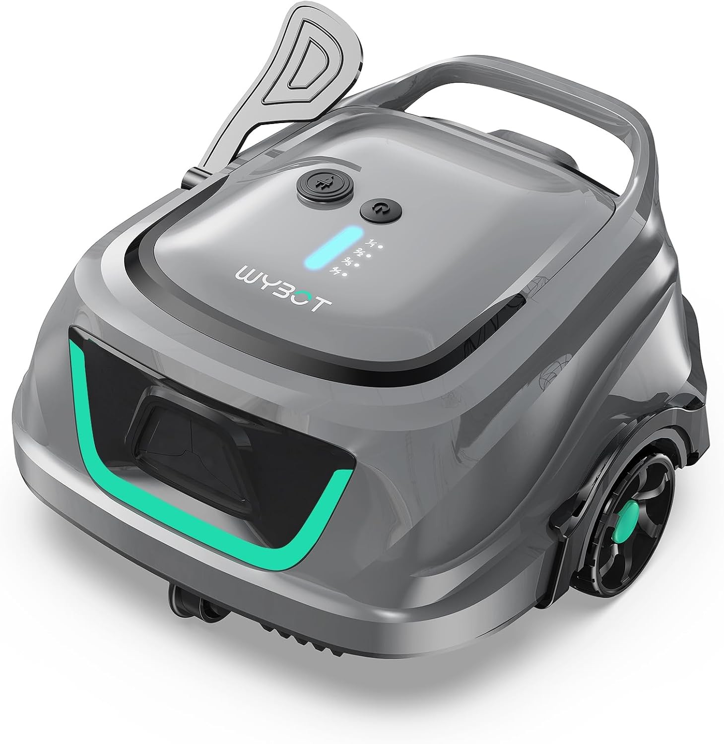 WYBOT A1 Cordless Robotic Pool Cleaner Automatic Pool Vacuum 1076 Sq.ft Grey