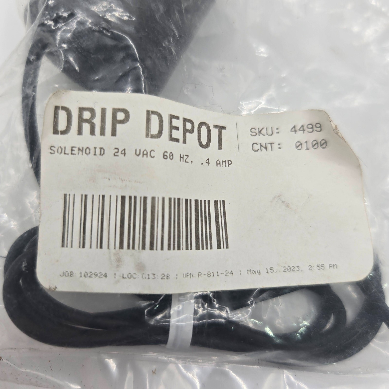 Solenoid 24 VAC 60 HZ / .4 AMP