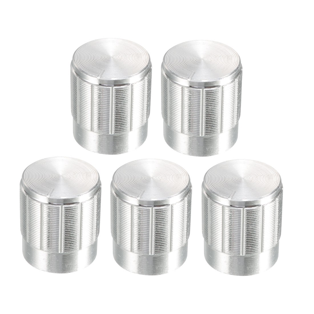 5Pcs 6mm Insert Shaft 16 x 15mm Aluminum Alloy Potentiometer Rotary Knob Pots