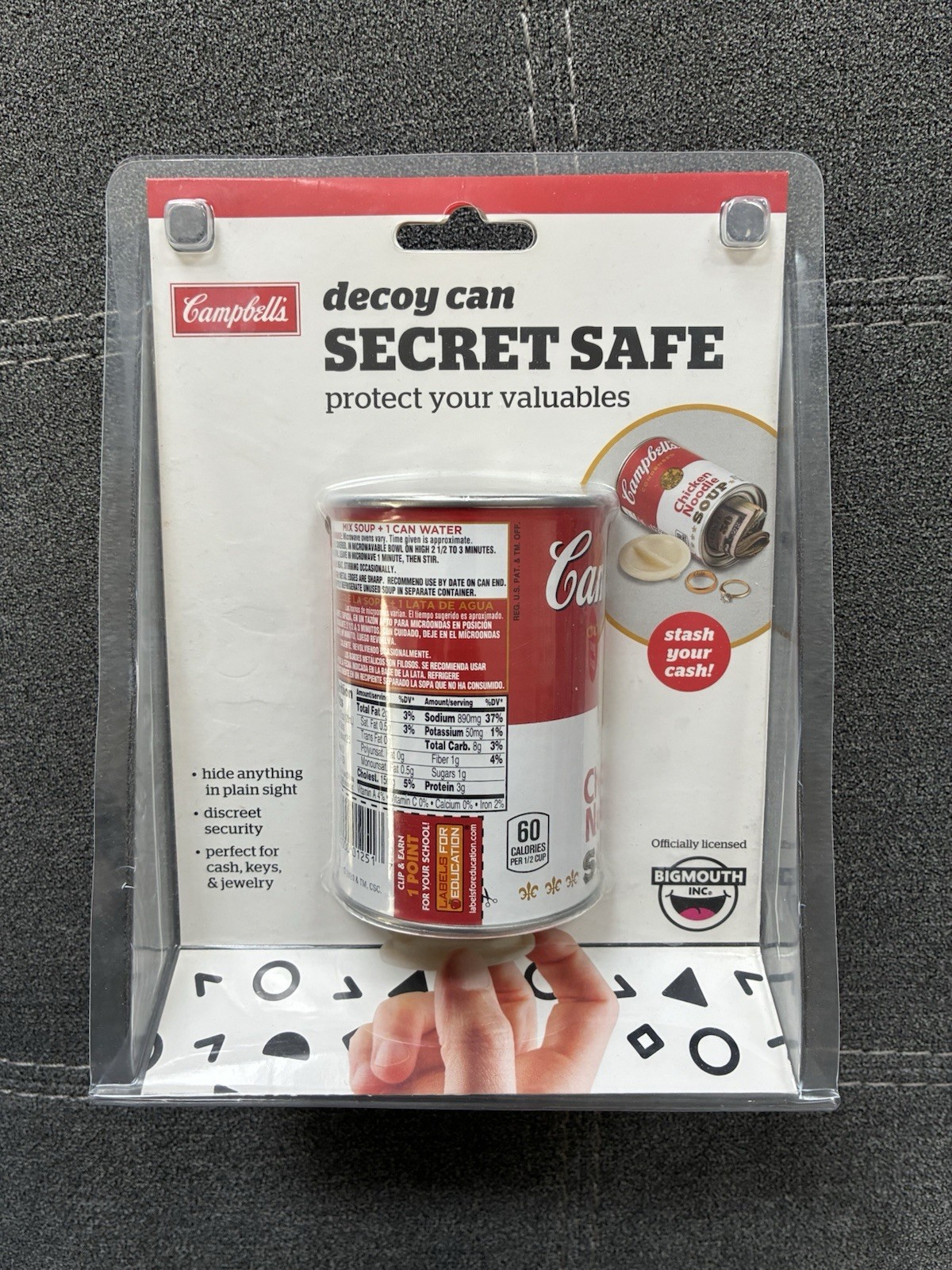 NEW Campbell's Decoy Can Secret Safe, Secret Compartment, Portable Hideaway