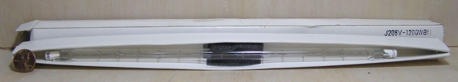 USHIO HE. ELEMENT LAMP A-B1 ... 208V 1200WB ... APPROX.14" LENGTH.