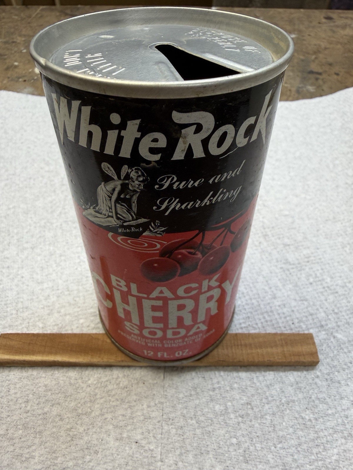 Vintage WHITE ROCK BLACK CHERRY 🍒 SODA 🥤 Can