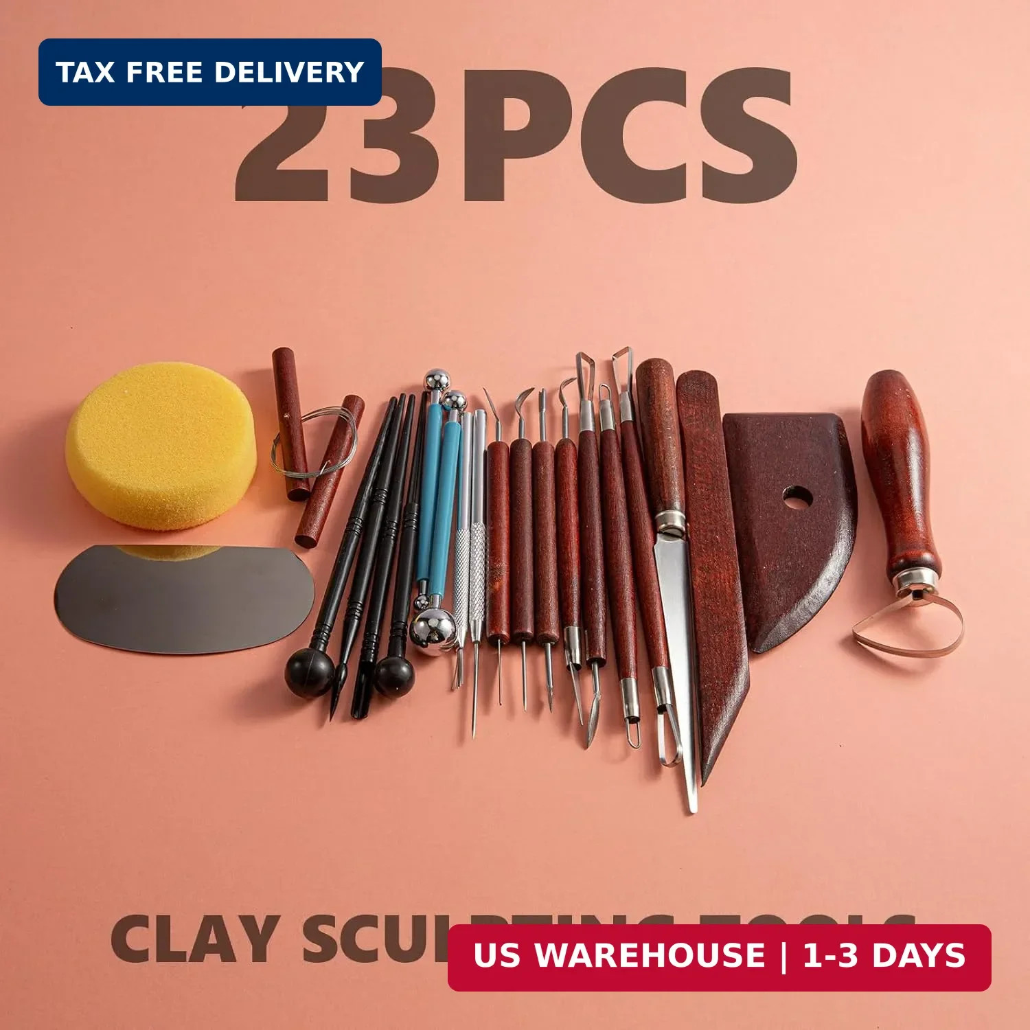 23PCS Clay Tools Sculpting, Ceramic & Pottery Modeling Tool, Ceramics Tools Set,