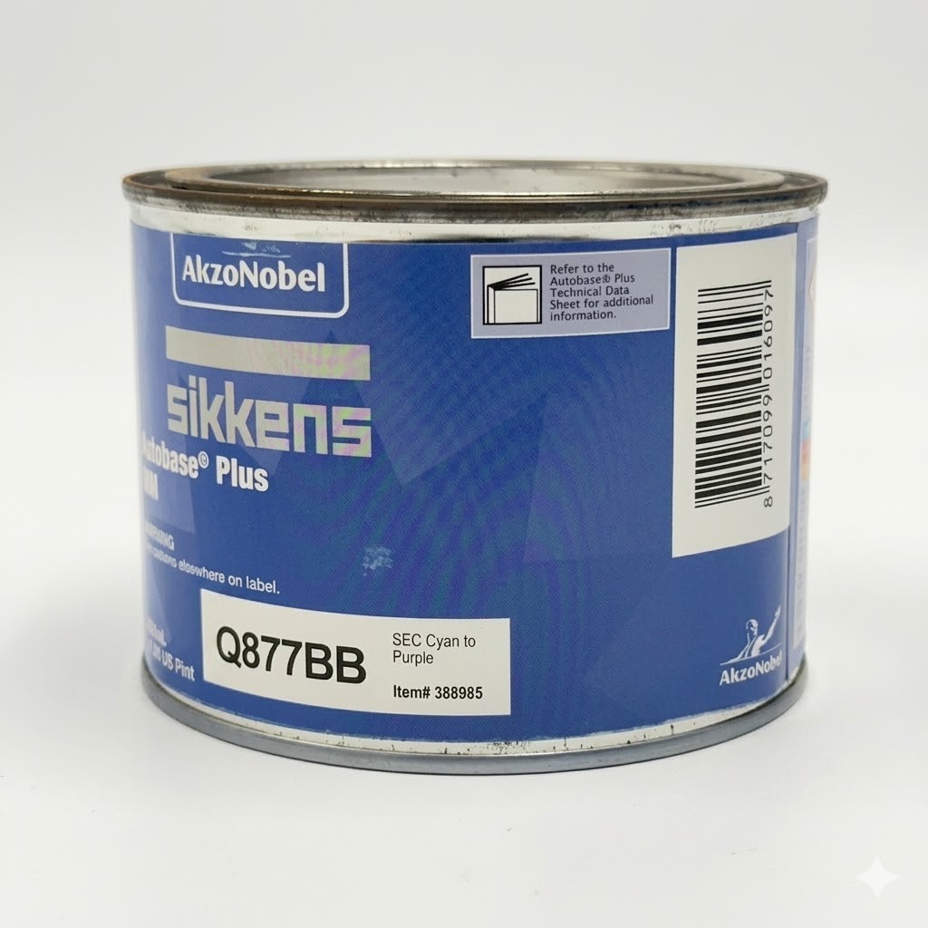 AkzoNobel Sikkens 388985 Autobase Plus Q877BB SEC Cyan Purple Toner 1 Pint