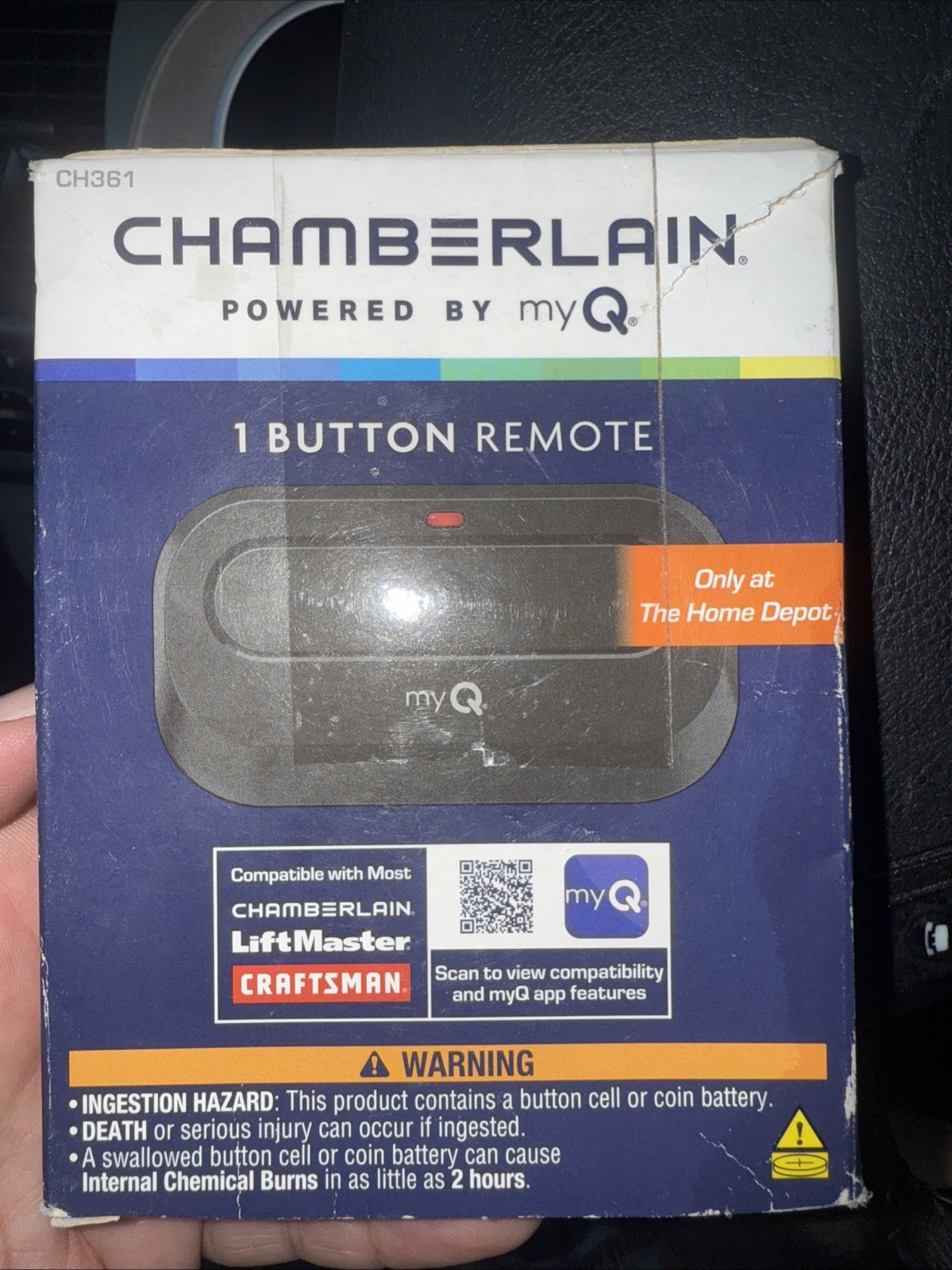 Chamberlain CH361  1-Button Garage Door Remote Control Powered by myQ Home