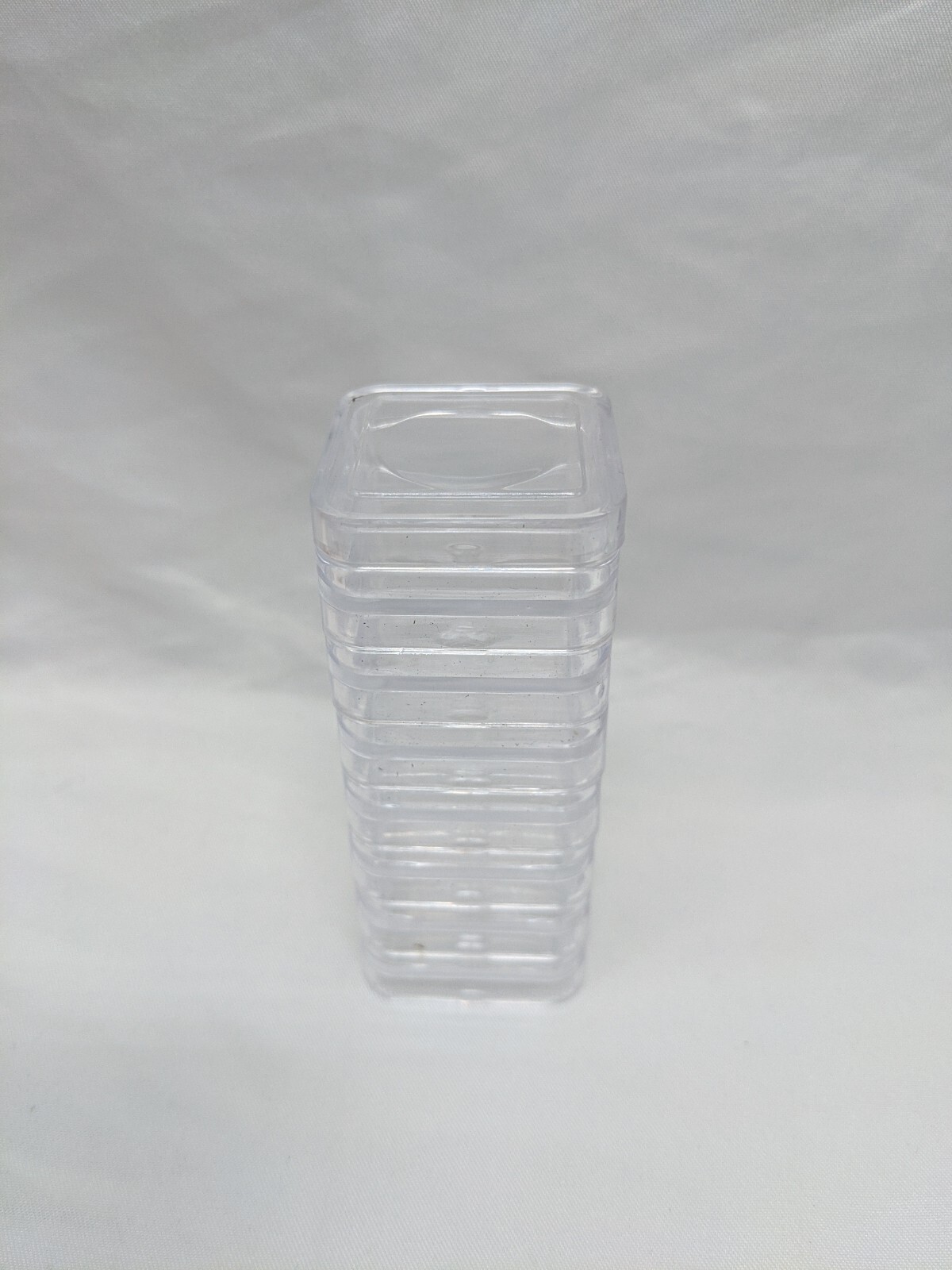 Lot Of (7) ~1" Clear Stackable Coantainers