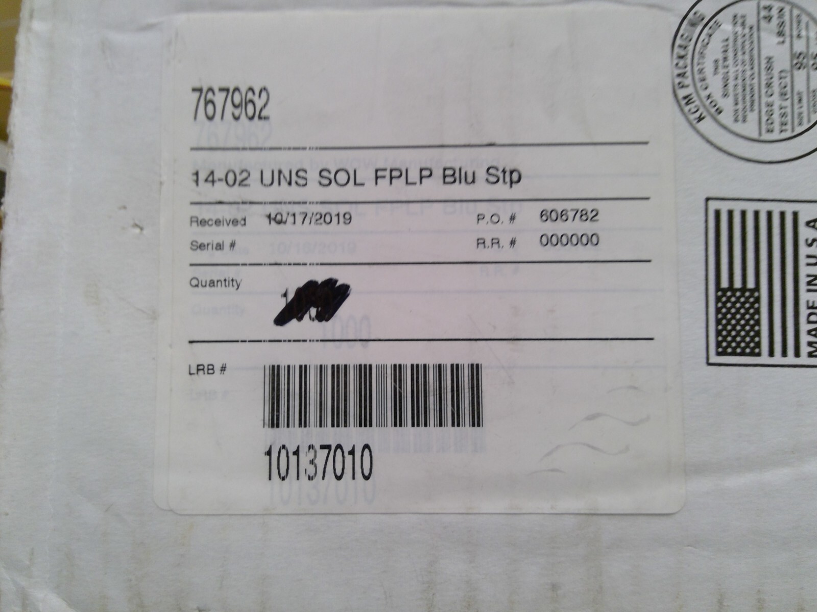 Smartwire 767962 14AWG 2C FPLP Unshielded Solid Cable, 155ft **Free Shipping**