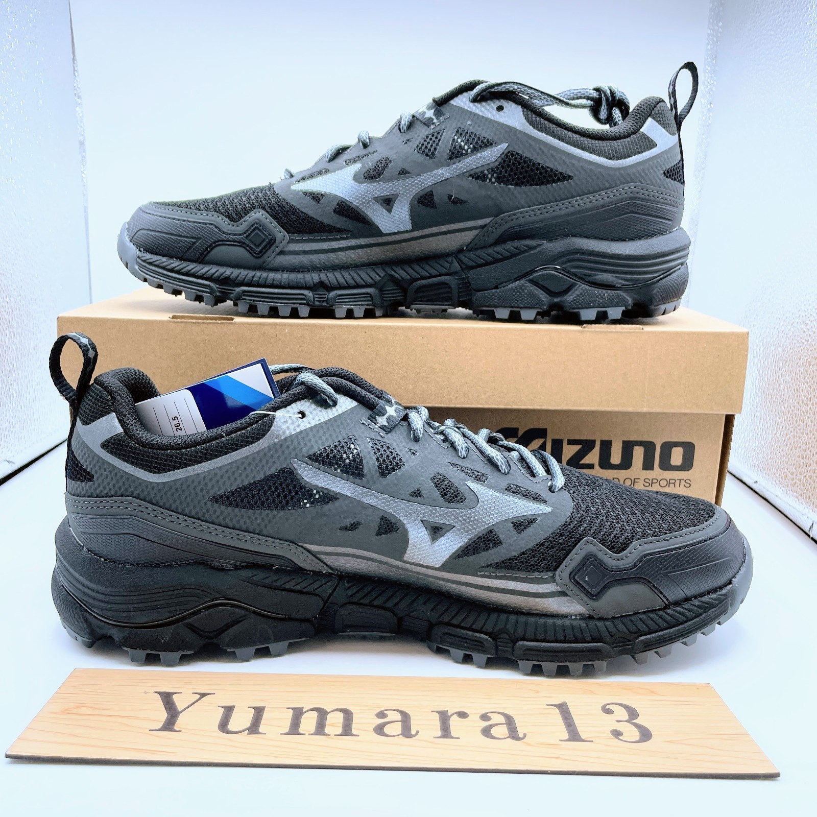 Mizuno Wave Daichi LS Black Silver Metallic Grey D1GA260101 Men's Size
