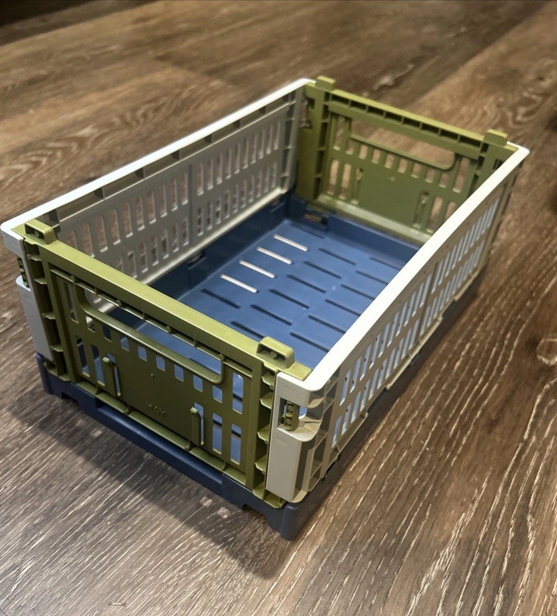 HAY Colour Crate Mix Small Dusty Blue Case Of 24 NEW Storage Crates