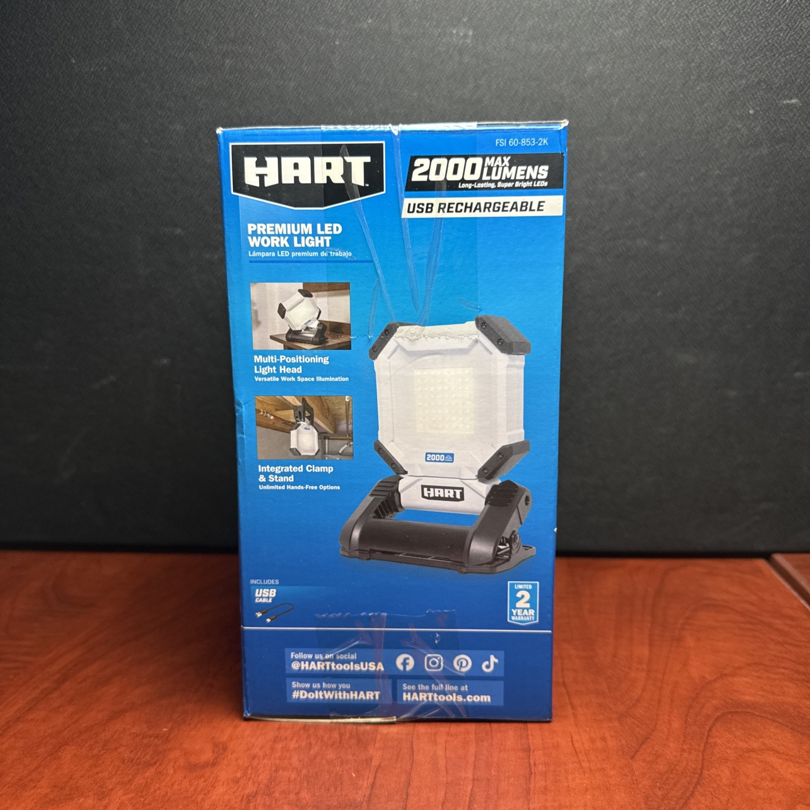 Hart FSI 60-853-2k 2000 Lumen Led Work Light (1632)