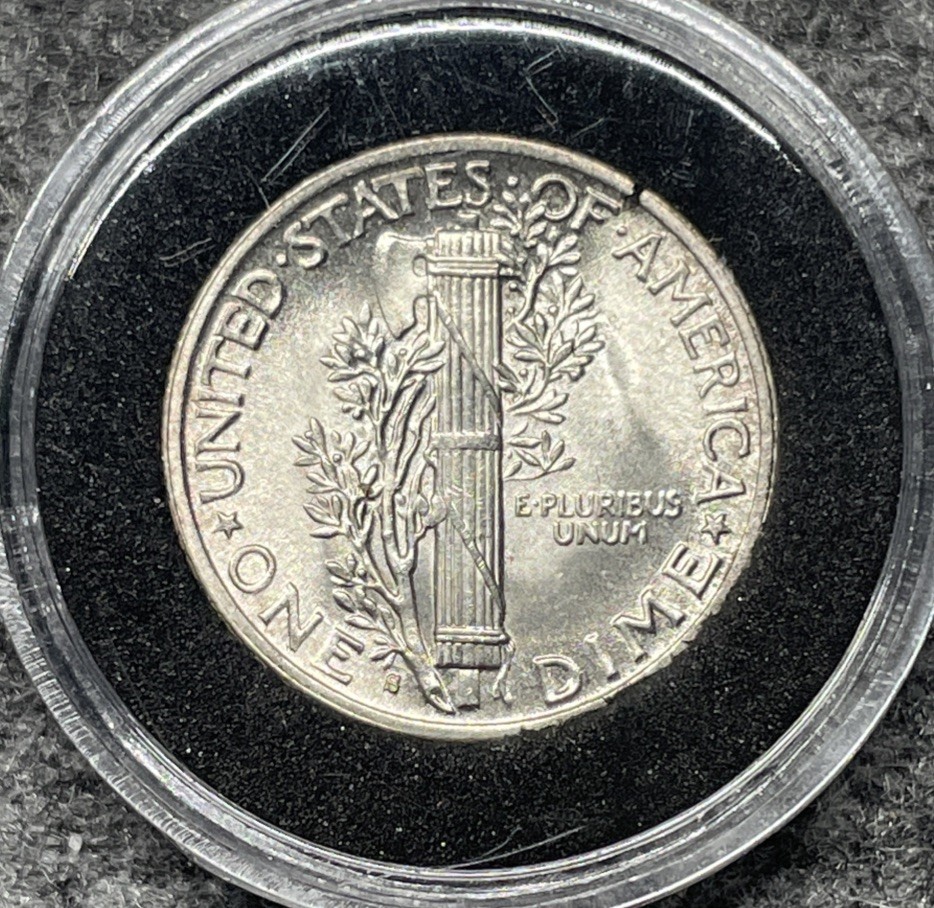 1945-S 10C Mercury Dime - Micro S