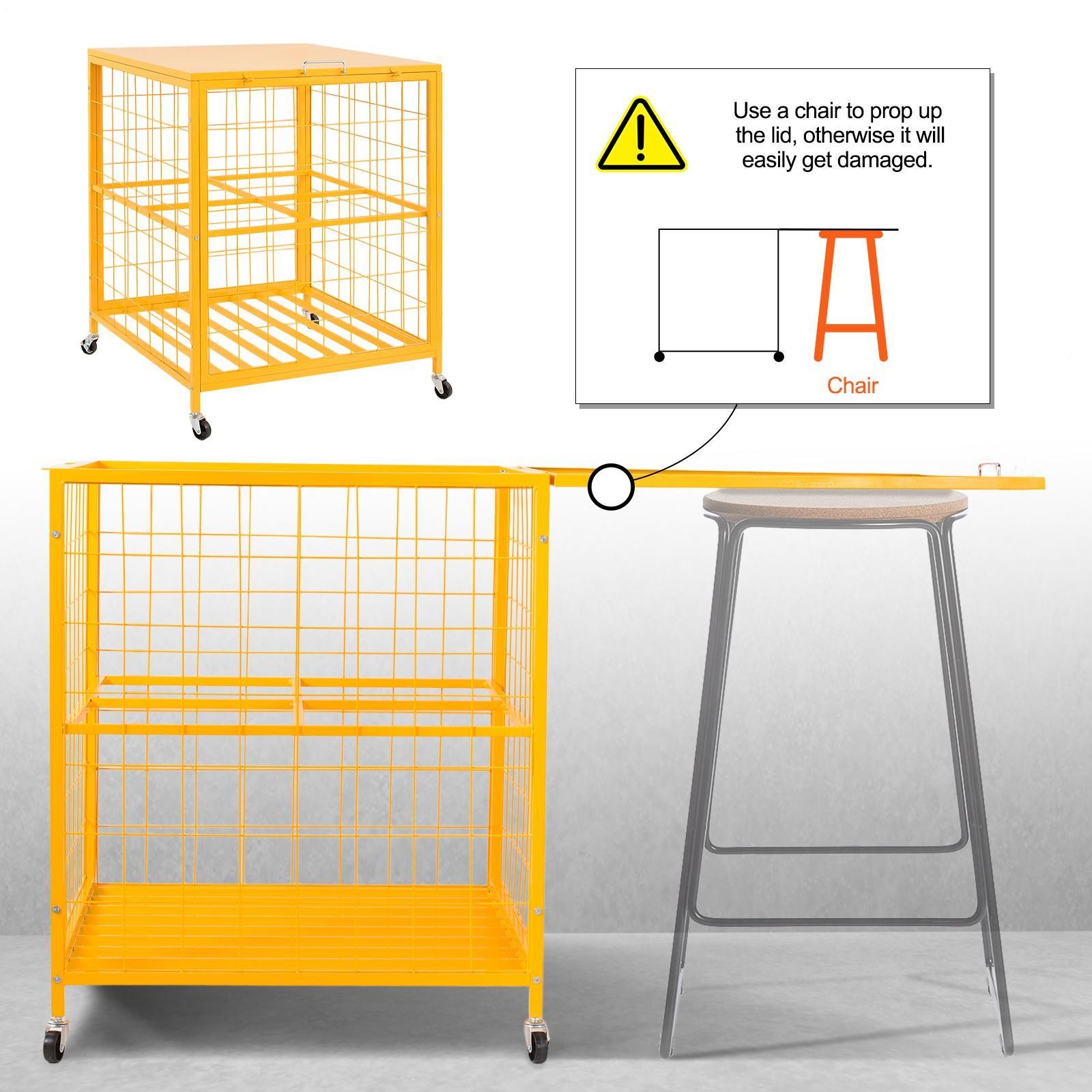Horizontal Cylinder Storage Cabinet 4x33lb Capacity Propane Storage Cage