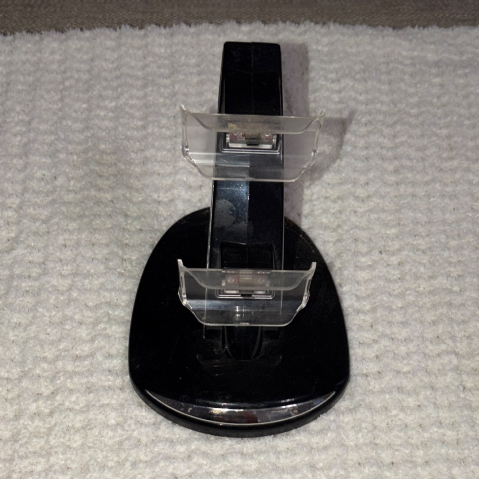 Black Clear Plastic Dual Controller Stand External Mount