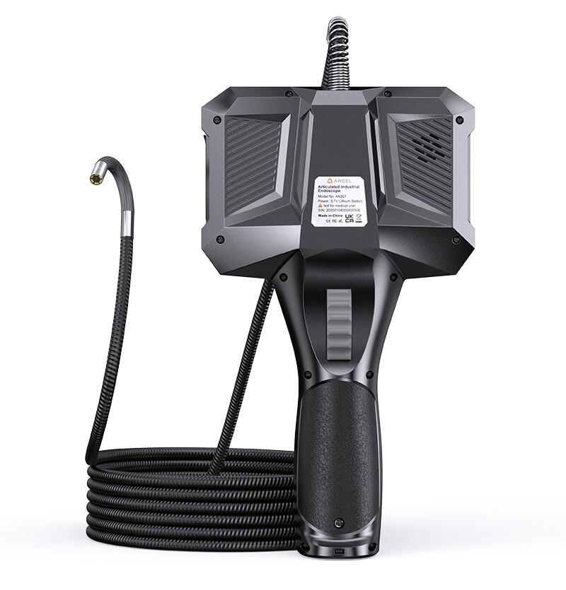 Articulating Borescope Industrial Endoscope Inspection 1080p Snake Camera 4.3"