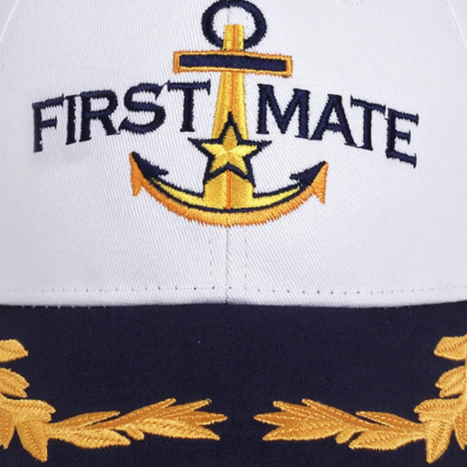 2 Pcs Captain Hat and First Mate Hat Set Matching Skipper Boating Baseball Ca...