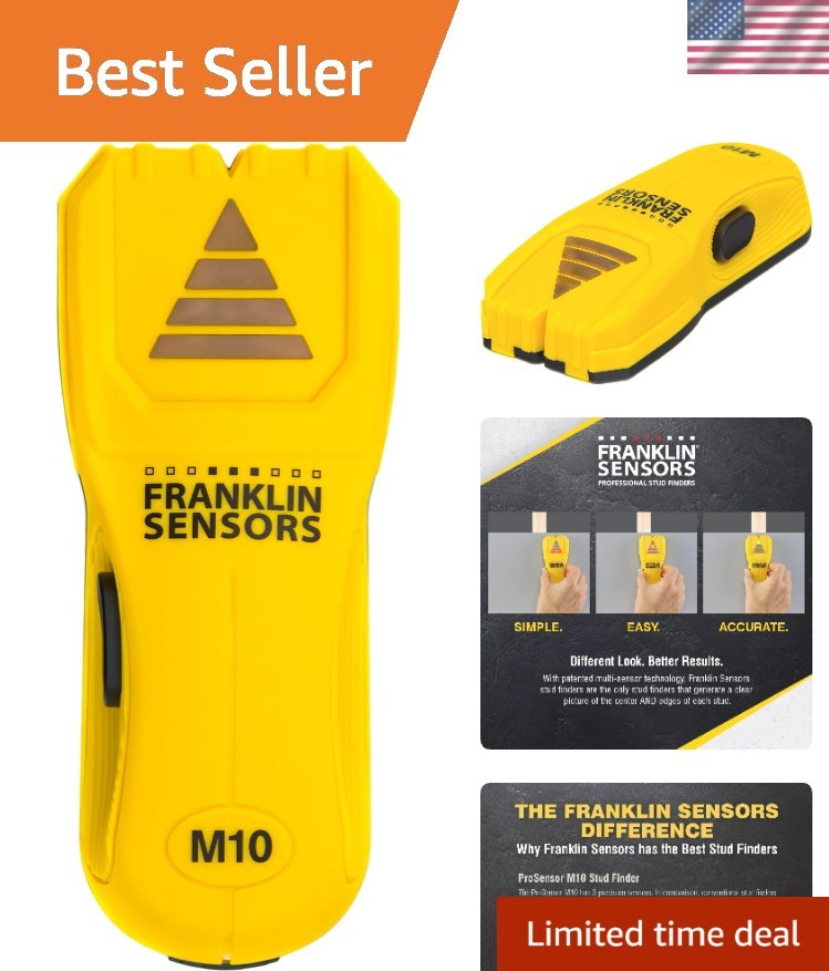 ProSensor M10 Center Stud Finder - Accurate Wood and Metal Detector for DIY