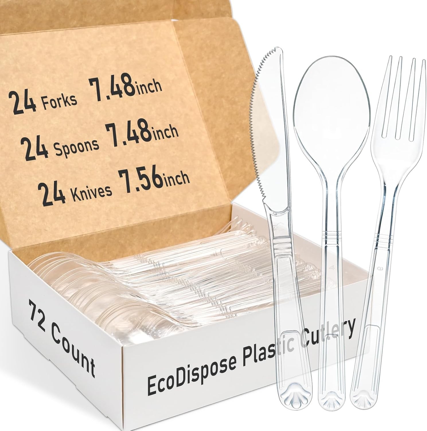 Extra Heavy Duty Plastic Sierware Set, Disposable Utensils
