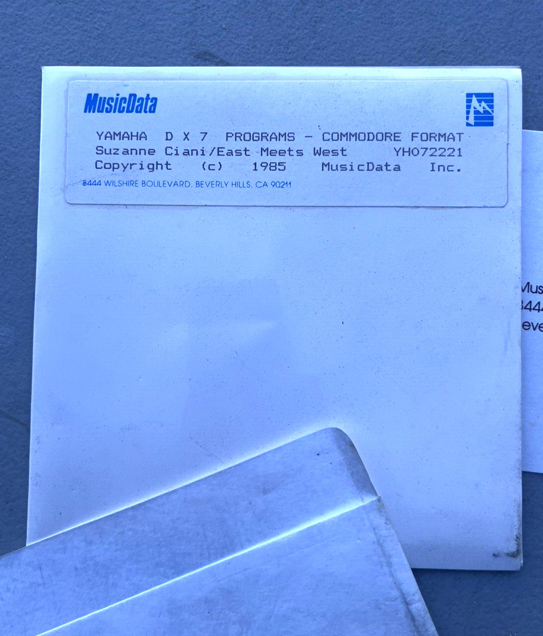 1985 Yamaha DX7 Synthesizer Disk Program Commodore Format David Boruff Techno