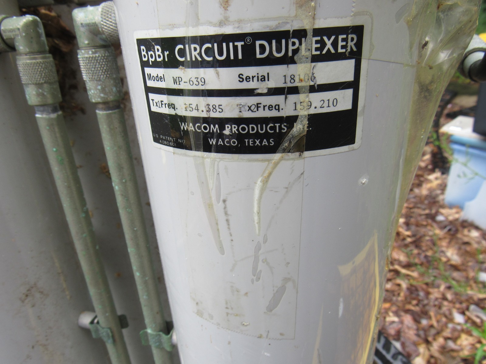 VHF Duplexer, Narrow Spaced Wacom BpBr