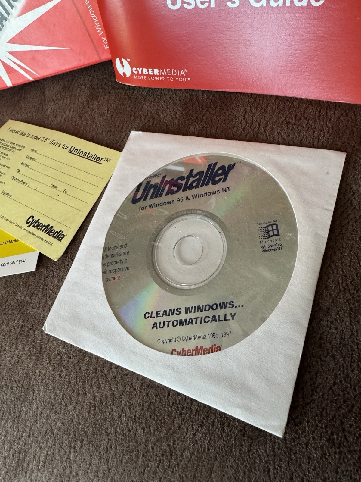 Microhelp Uninstaller Windows 95 And NT CD Rom Version CyberMedia