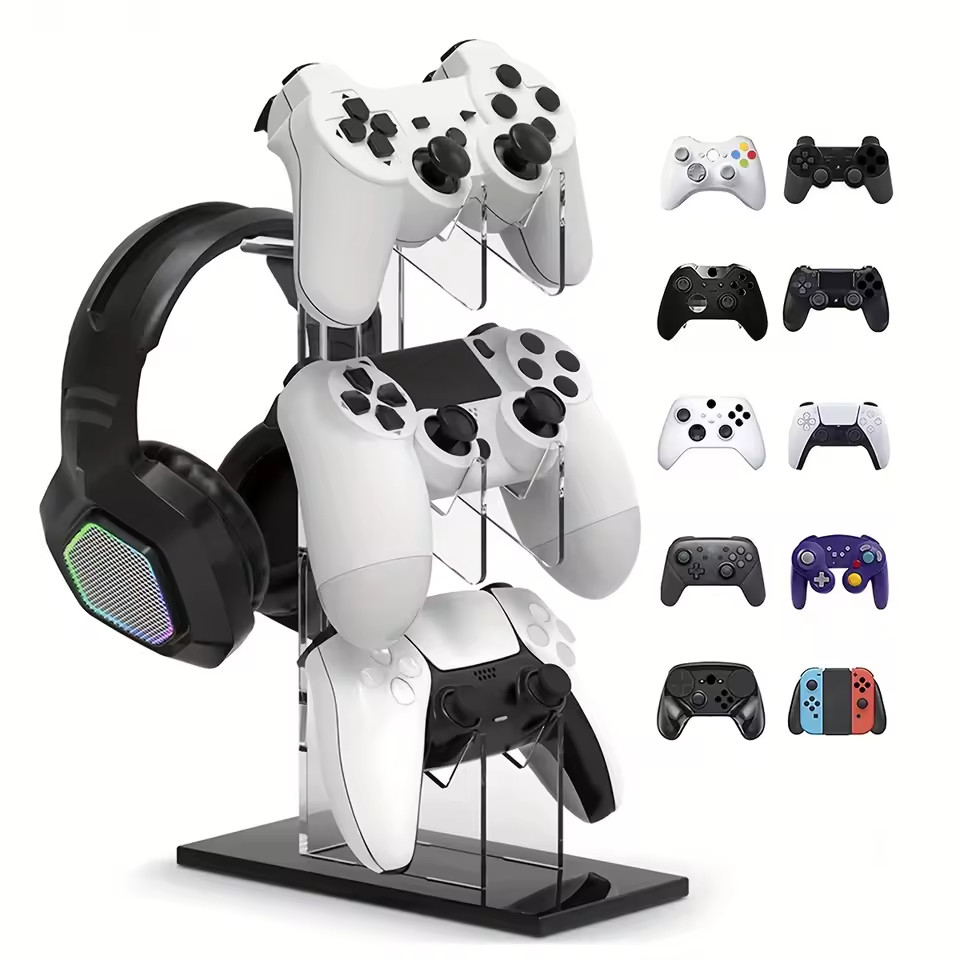 Gaming Controller & Headphone Display Holder 3 Layer for PS5 PS4 Xbox