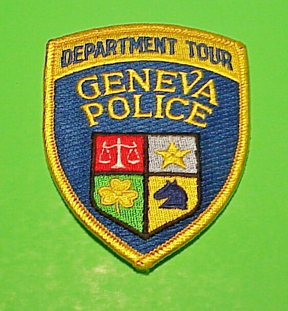 GENEVA  ILLINOIS  IL  DEPARTMENT TOUR  3 1/2"  POLICE PATCH  FREE SHIPPING!!!