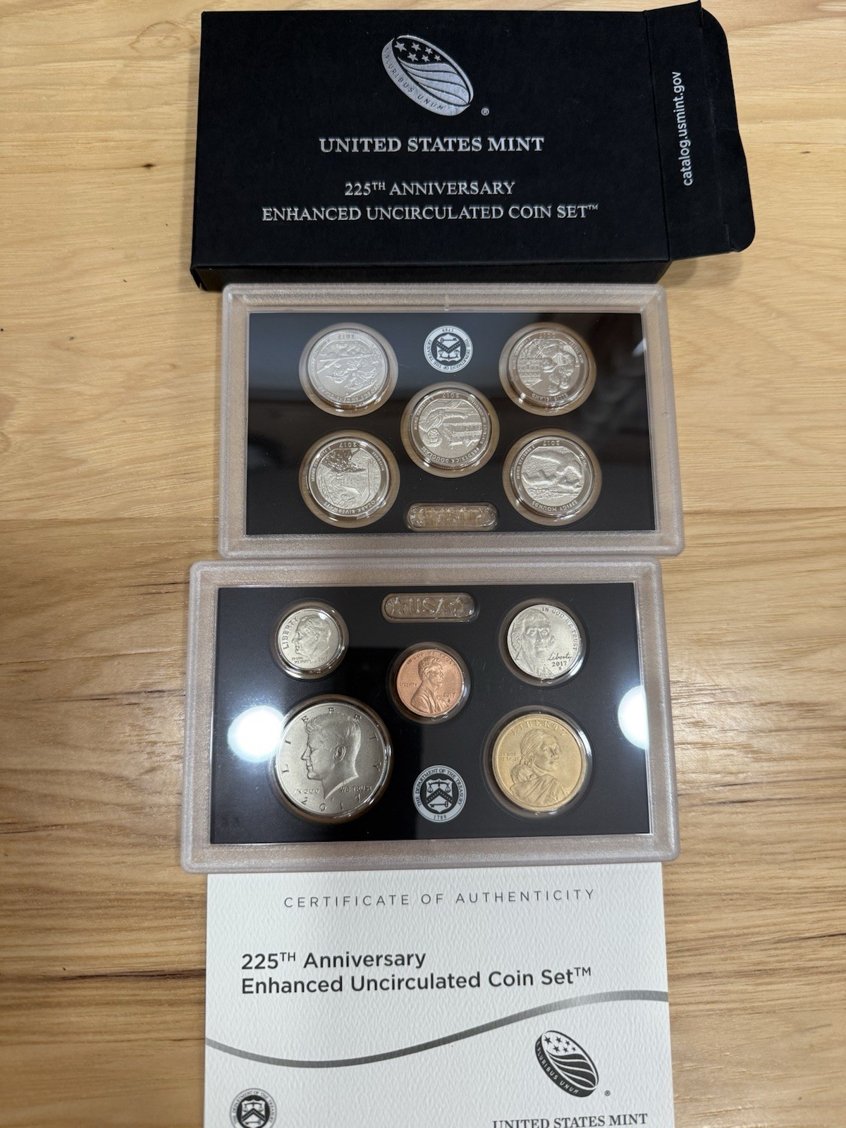 2017 U.S. Mint 225th Anniversary Enhanced Uncirculated Coin Set 10 Piece