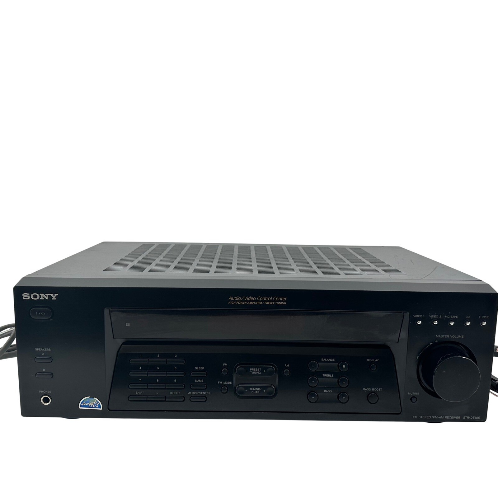 Sony STR-DE185 FM Stereo FM-AM Receiver Home Audio Black Tested WOrks