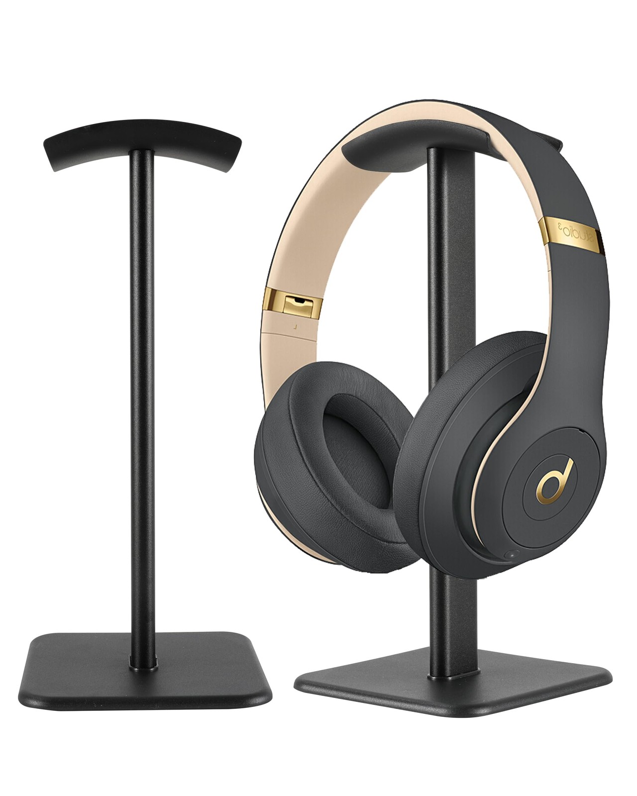 DGPLUS Headset Stand - Headphone Holder for Desk with Aluminum Medium, Black