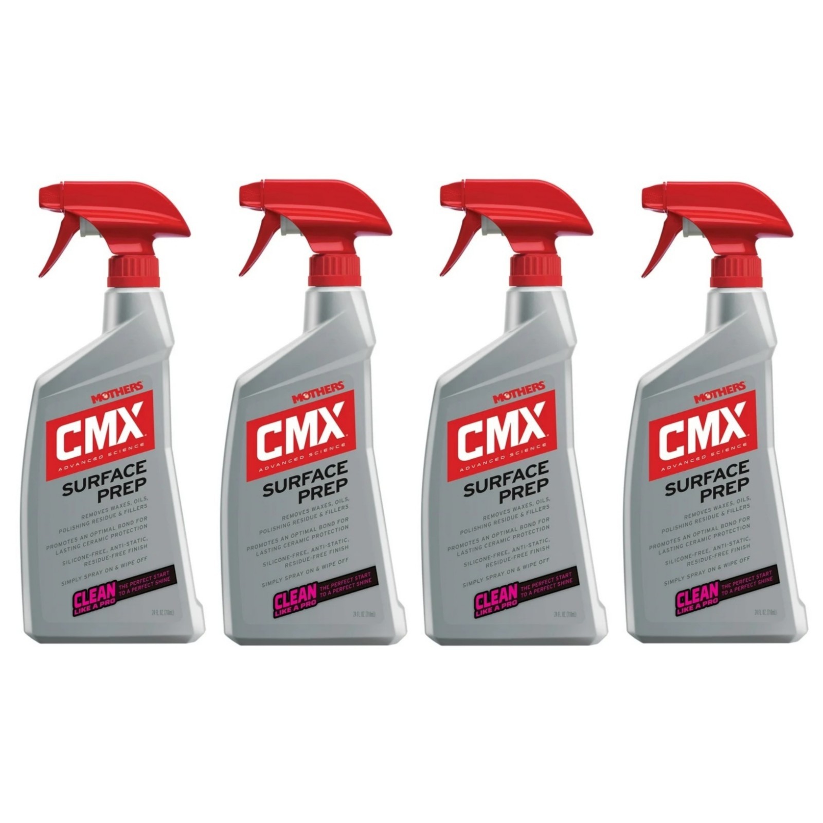 Mothers CMX Surface Prep Spray 4 Pk 24oz Removes Wax Grease Contaminants