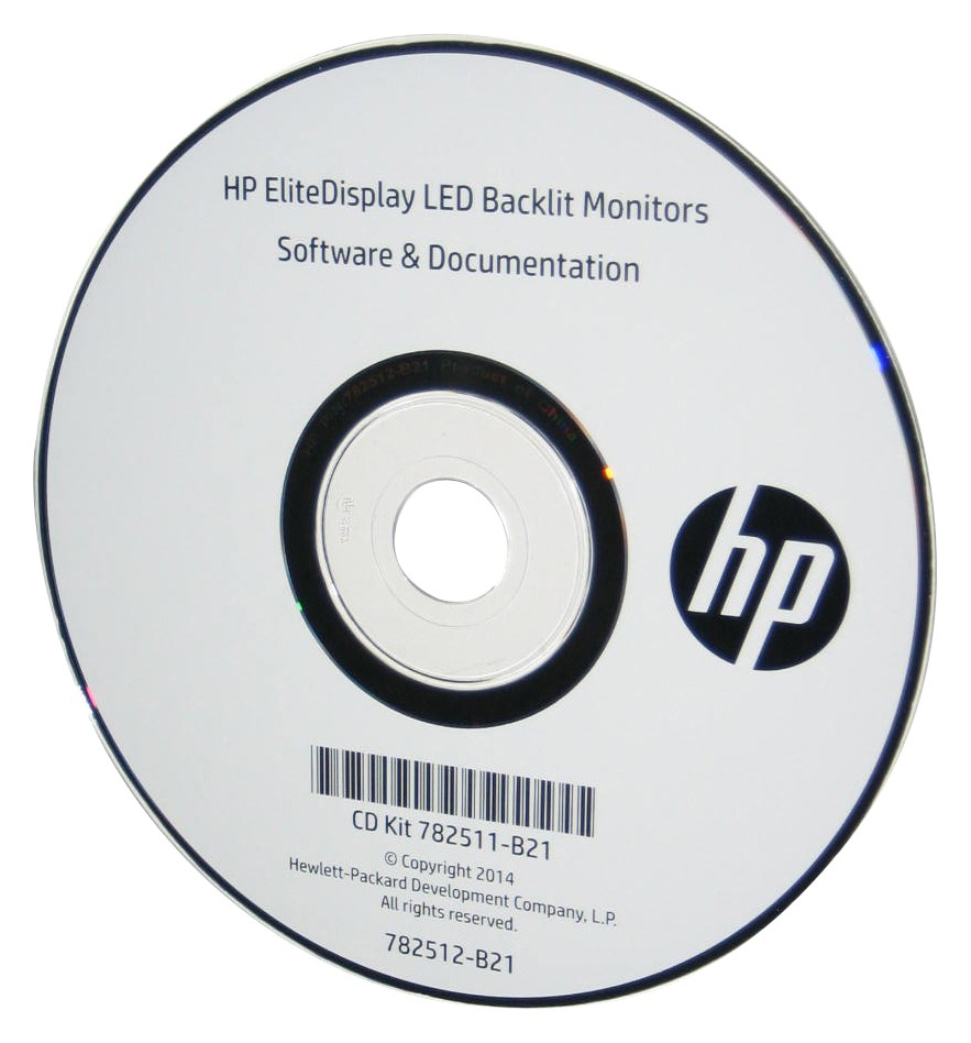 HP EliteDisplay LED Backlit Monitors Software & Documentation CD Kit 782511-B21