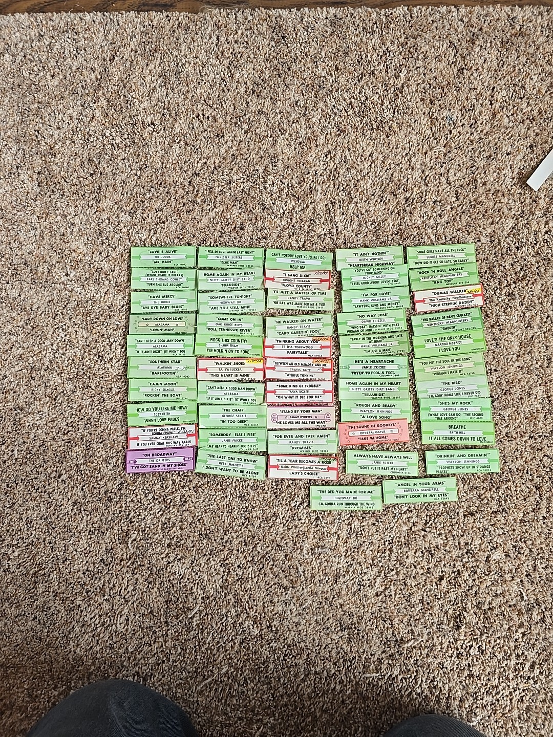 LOt OF 50 JUKEBOX TITLE STRIPS
