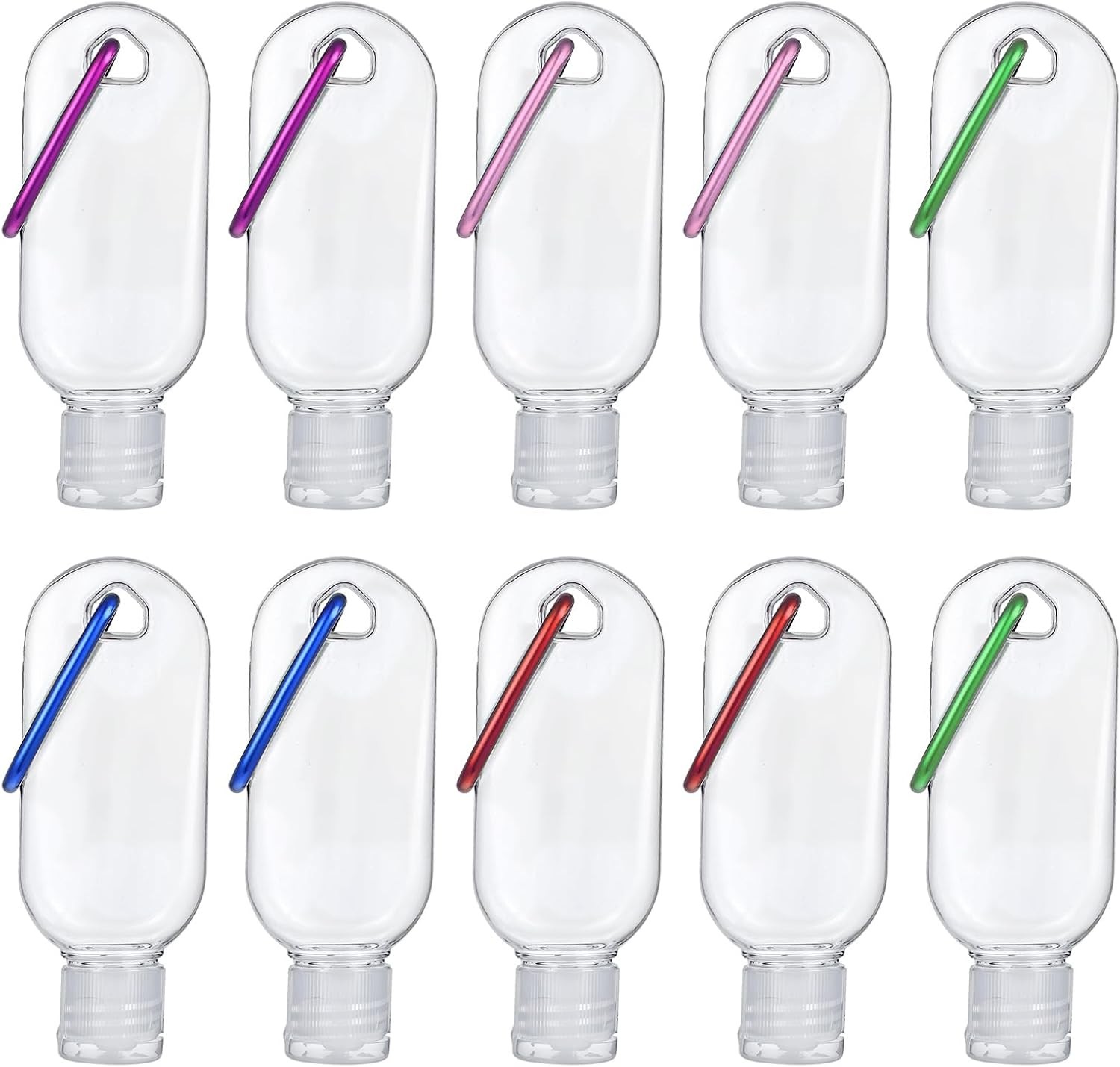Hand Sanitizer Keychain 10 Pcs Travel Bottles with Keychain,1.7oz (50ml)...
