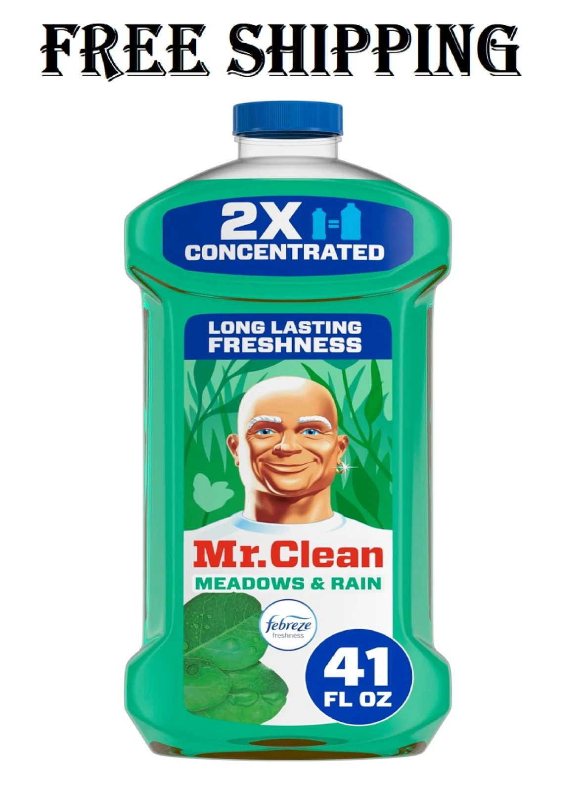 Mr. Clean 2X Concentrated Multi Surface Cleaner with Febreze Meadows & Rain Scen