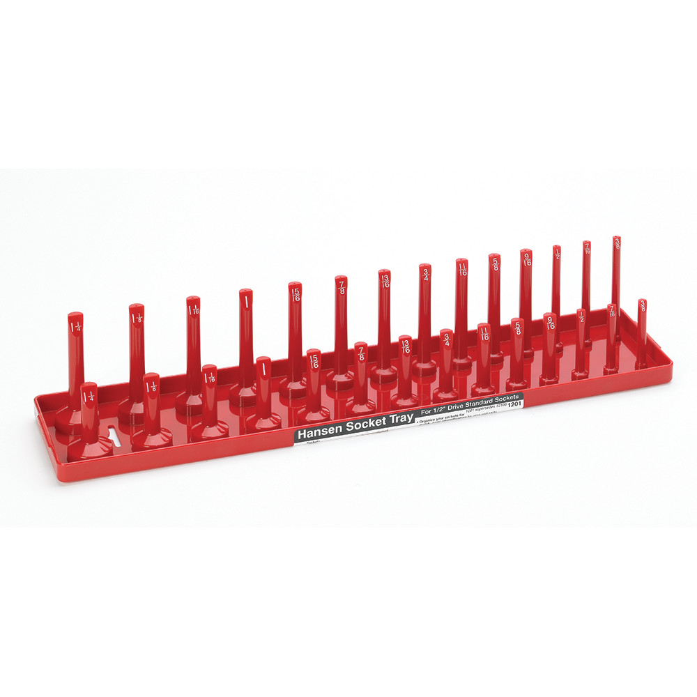Hansen Global 1/2" Drive Standard SAE Inch Regular & Deep Socket Tray Organizer