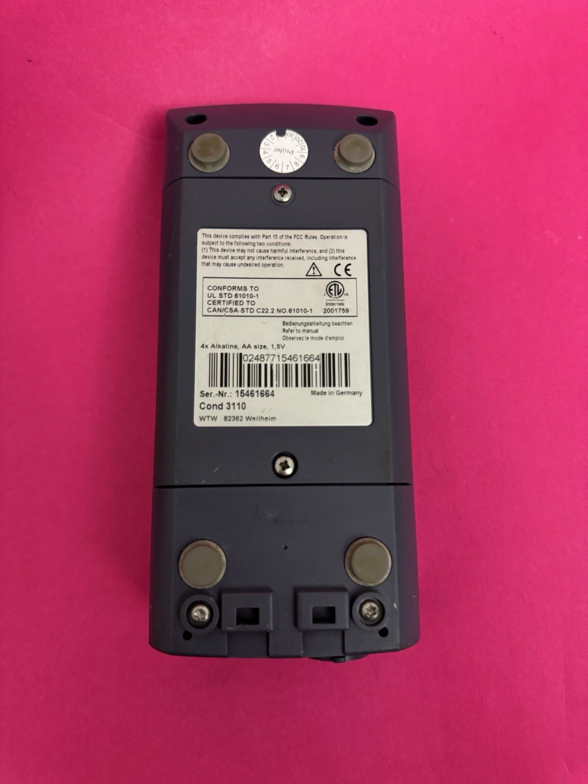 WTW Cond 3310 Portable Conductivity Meter