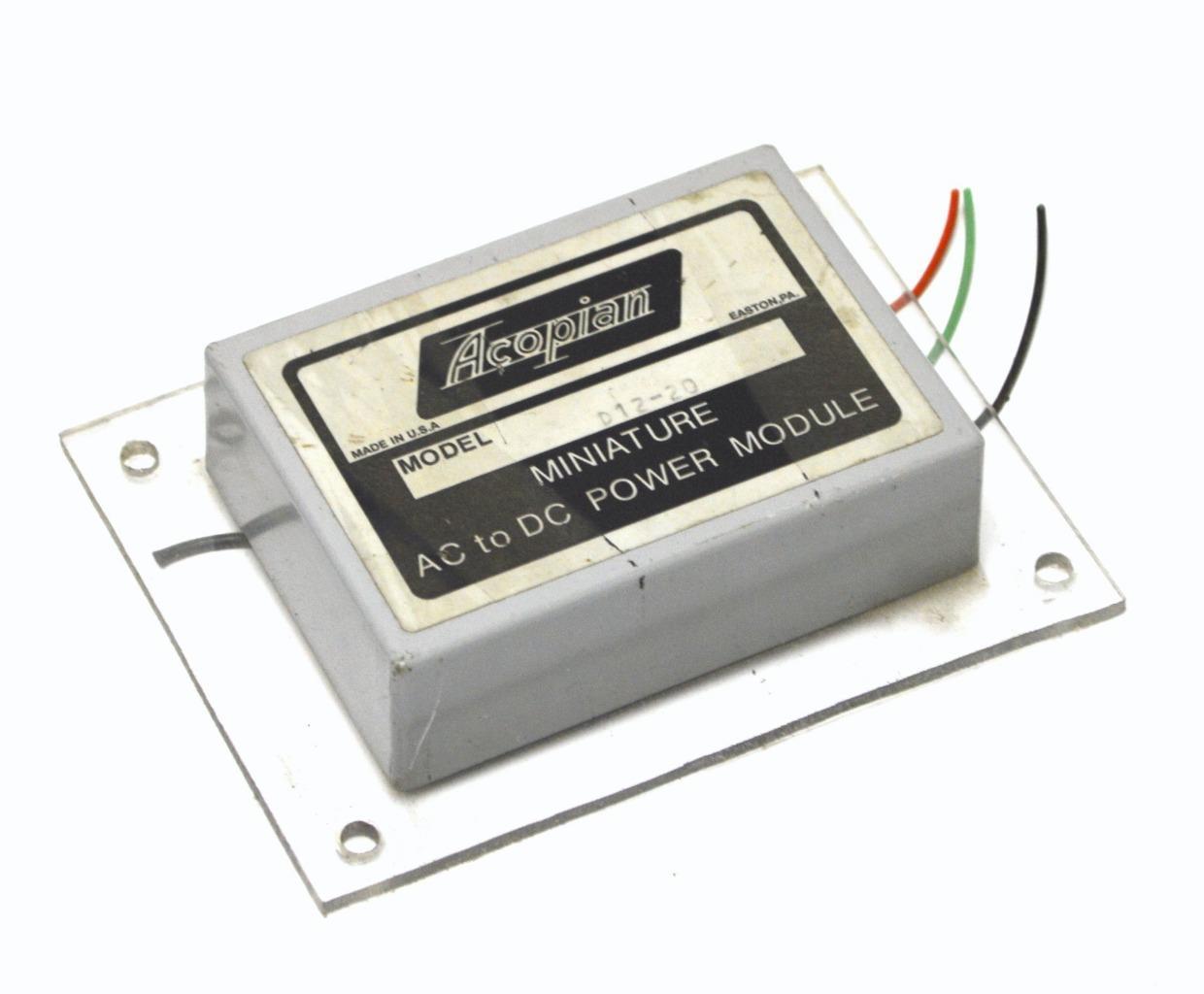 ACOPIAN D12-20​ MINIATURE AC TO DC POWER MODULE