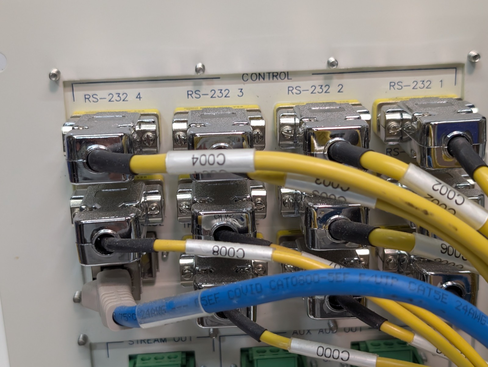 Custom Patch Panel Routing Junction from a Karl Storz OR1 Medical Operating Room