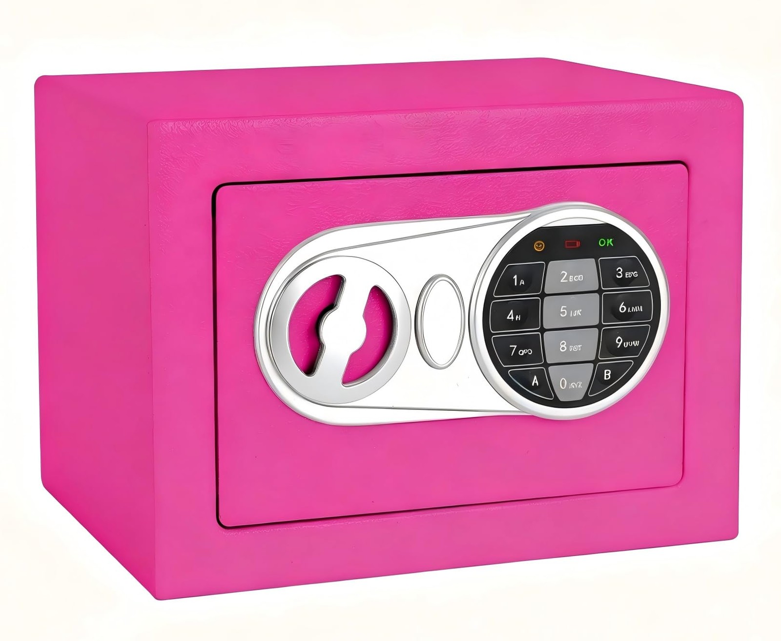 Pink Safe Box with Sensor Light Electronic Digital Keypad Steel Small Safe