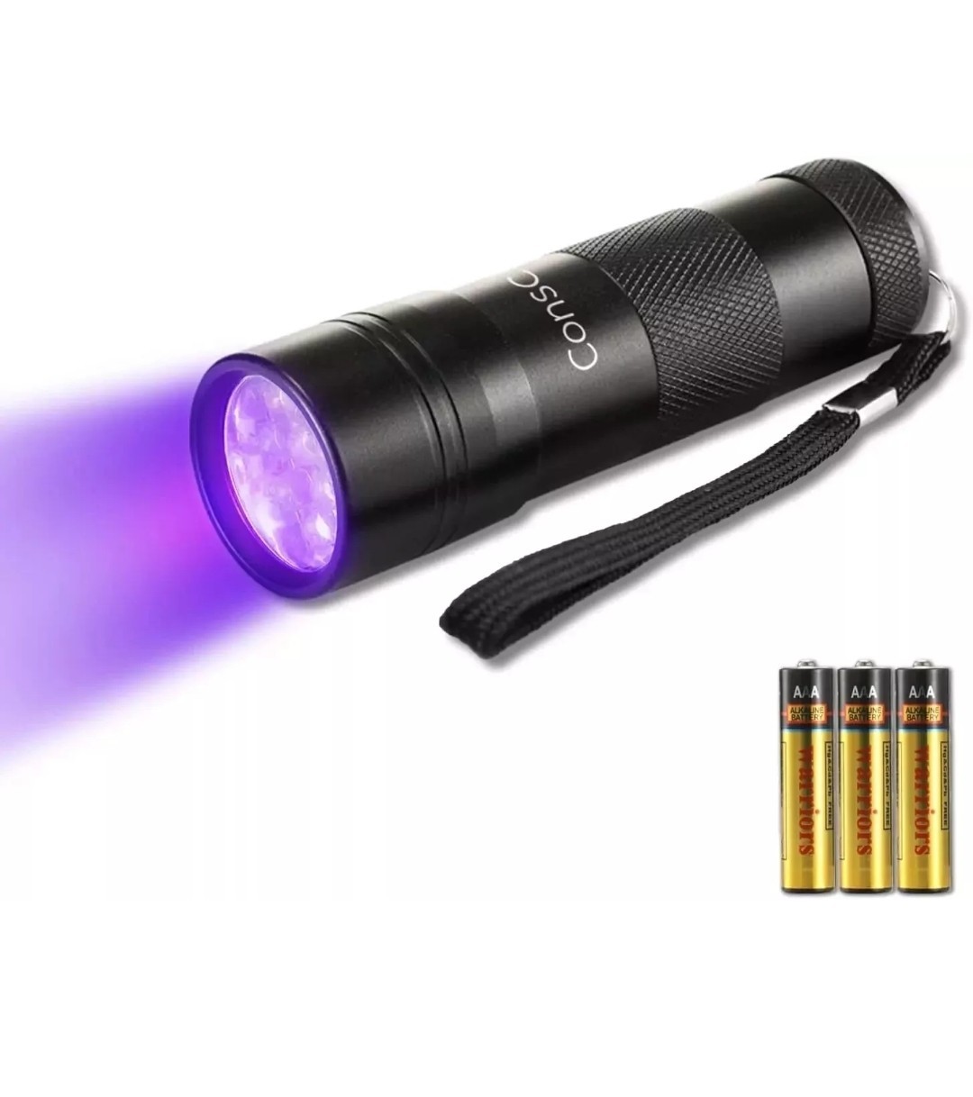 UV Flashlight Black Light, Consciot 12 LED 395Nm Ultraviolet Blacklight, Portabl