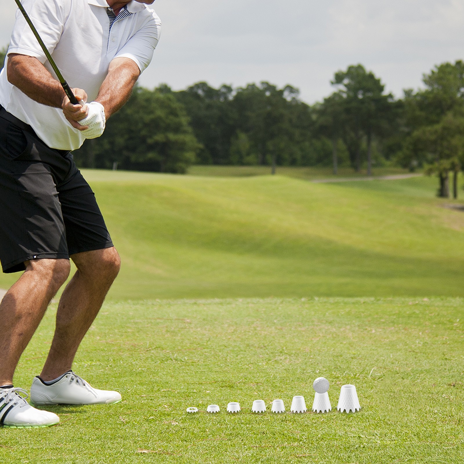 8Pcs Golf Simulator tees, ABS Golf Mat Tees for Home Outdoor or Indoor Golf