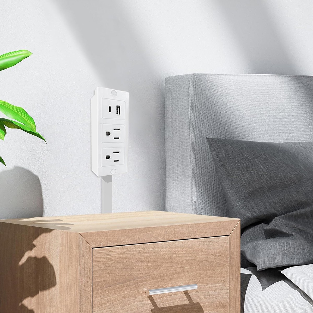 Electrical Outlet Expander Power Socket Rotating Extender Sofas Nightstands Desk