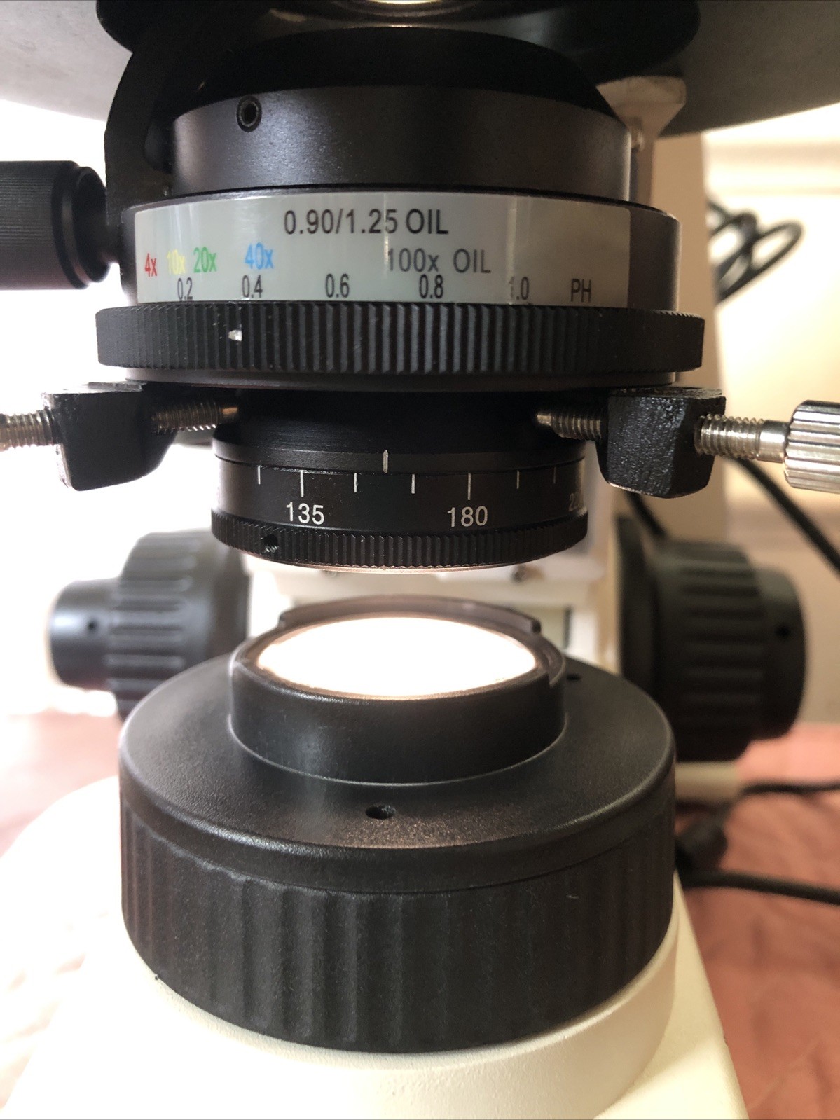 Simtrum Polarizing Microscope 203i Trinocular Camera/Bertrand/4-10-40-60 Extras!