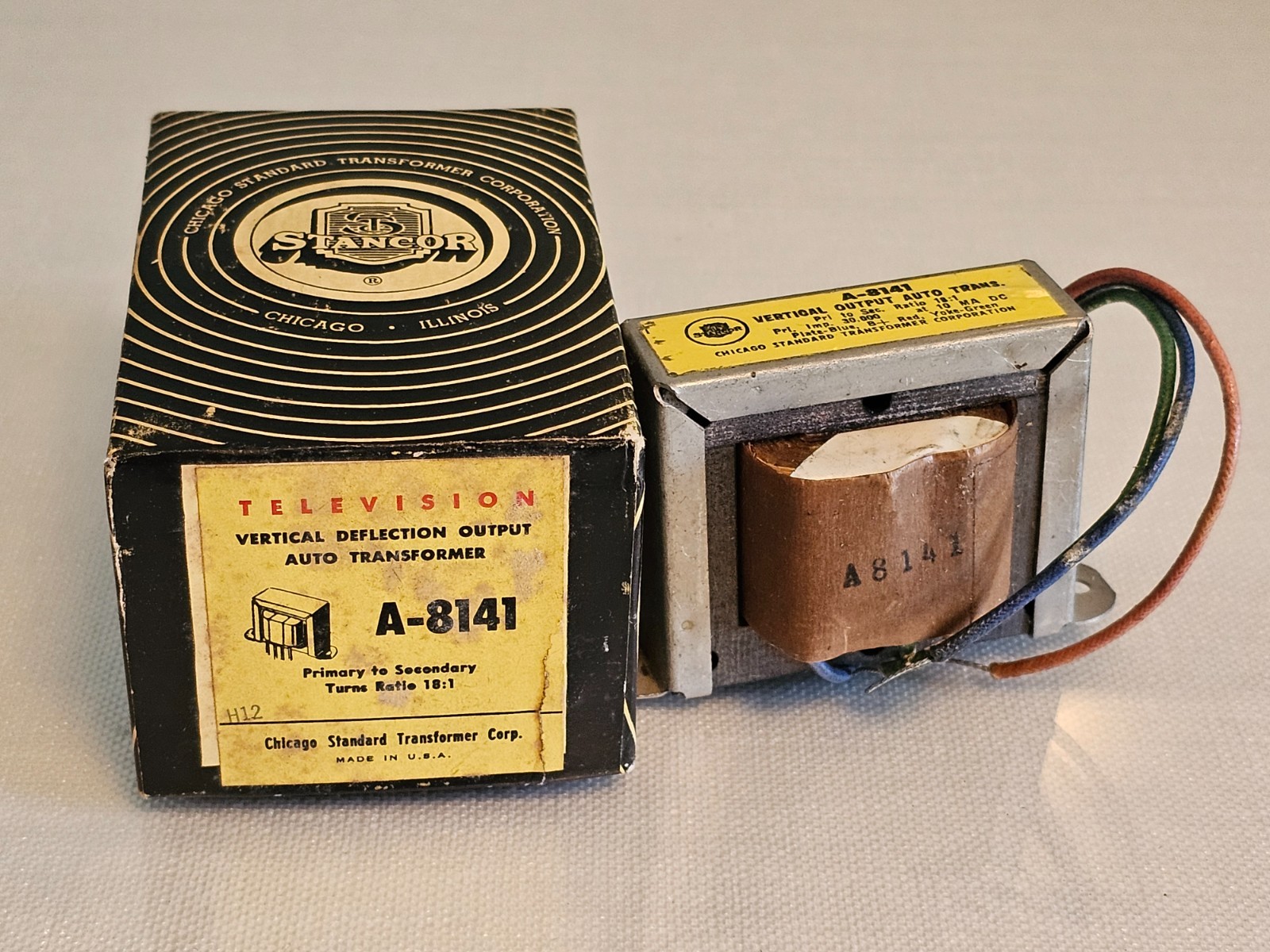 Vtg STANCOR A-8141 Auto Output Vertical Deflection Transformer Ratio 18:1