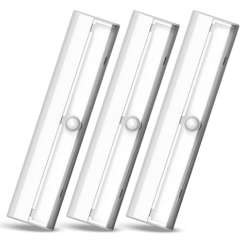 Wireless LED Stair Lights with Motion Sensor - 3-Pack Battery Operated 3 Pack
