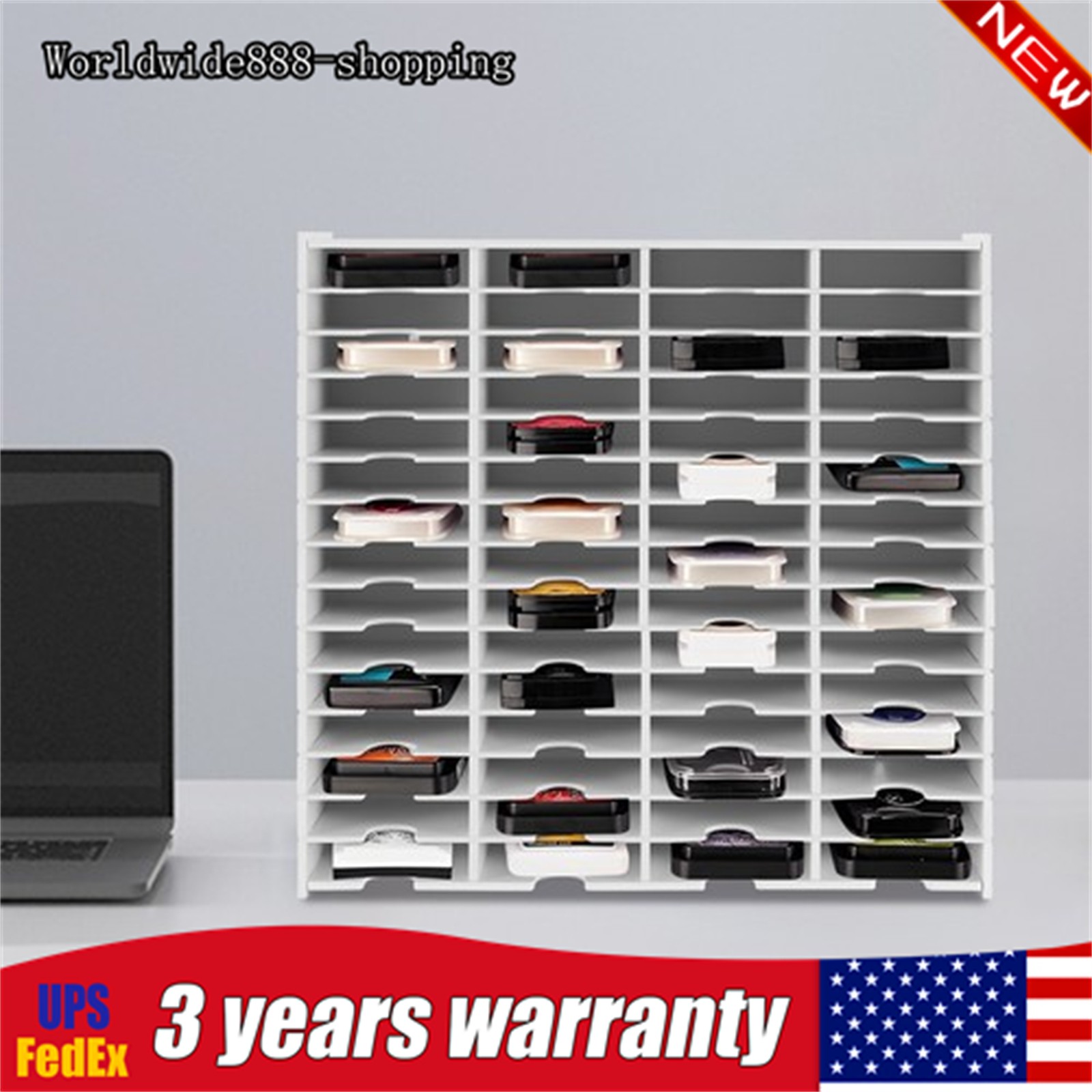 60 Slots Ink Pad Storage Holder, Stamp Pad Organizer, Ink Pad Storage Rack