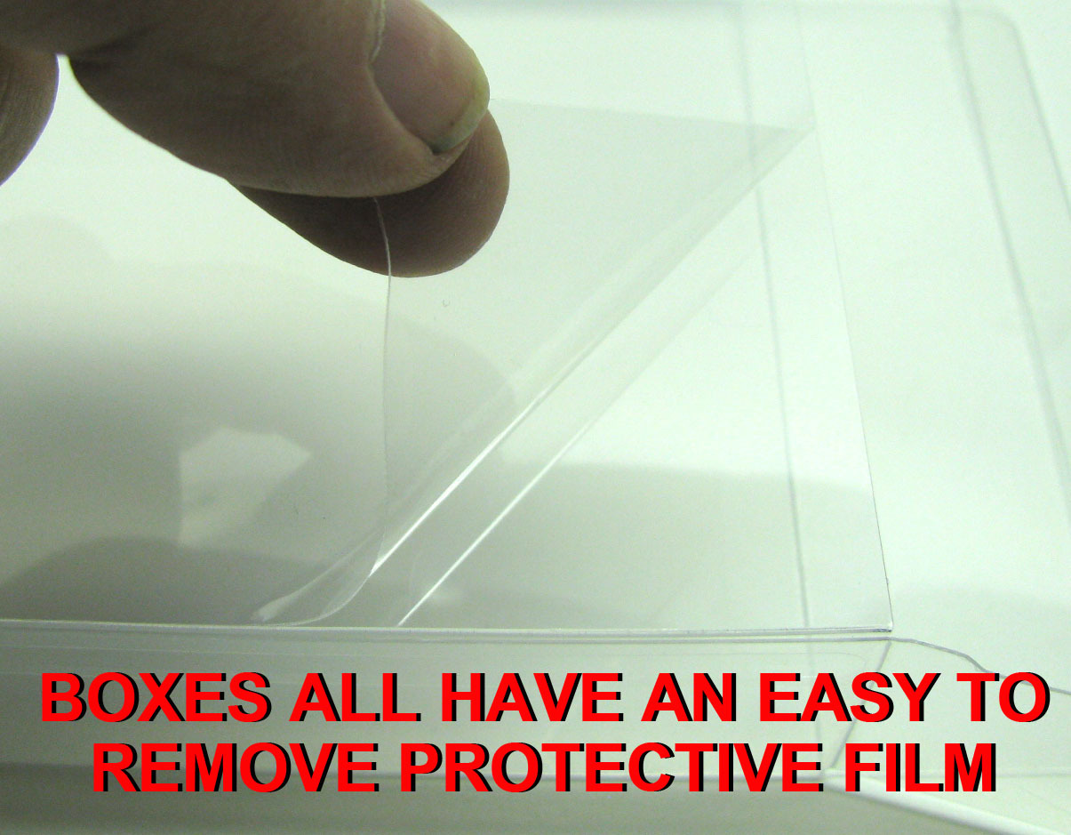 5x CLEAR PLASTIC PROTECTIVE BOX/SLEEVE FOR ATARI JAGUAR CD GAME BOXES (SIZE C)
