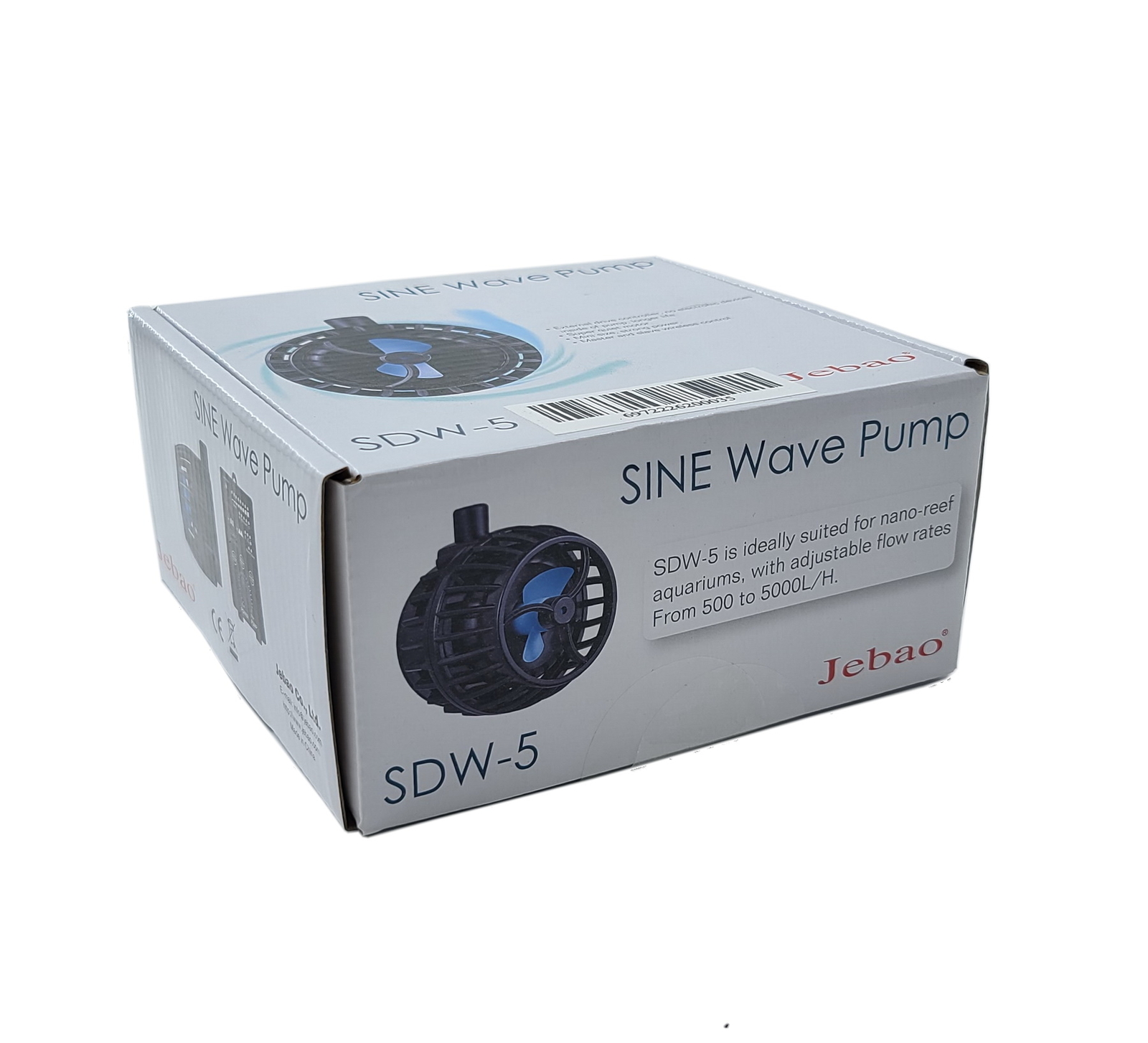 Jebao SDW5 Wave Maker Flow Pump with Controller for Marine Reef Aquarium 1320GPH
