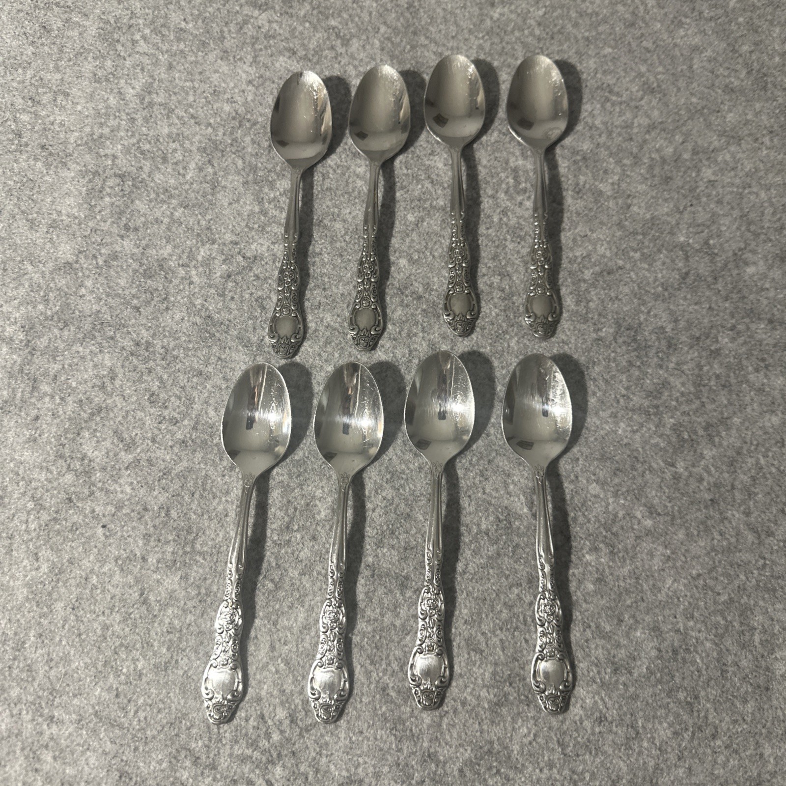 8 International Stainless VERONA Pattern Teaspoons Korea