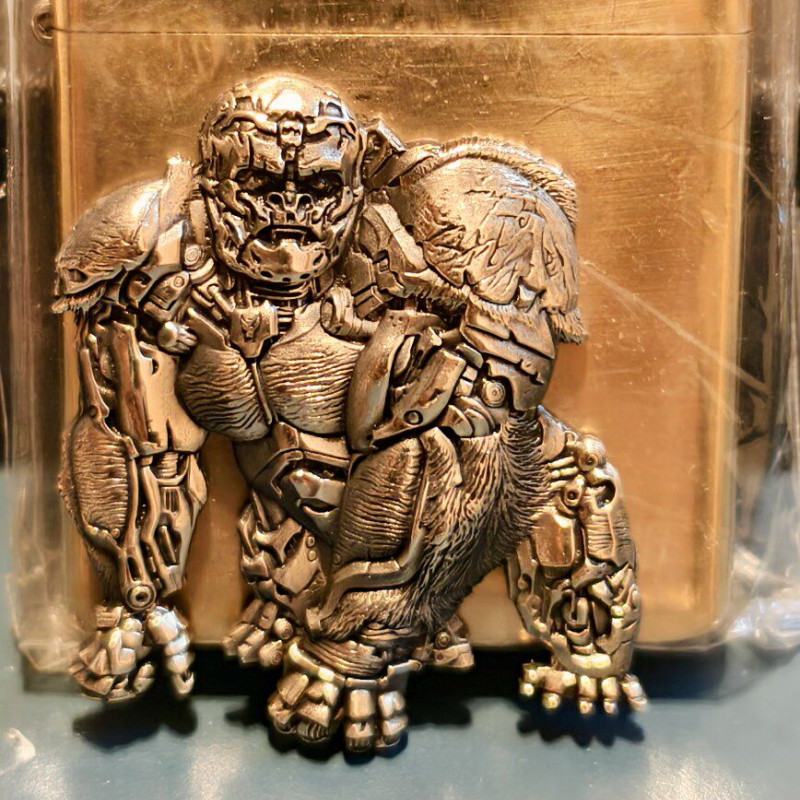 New Gorilla Brass Sticker DIY Kerosene Lighter Decoration 1 Piece